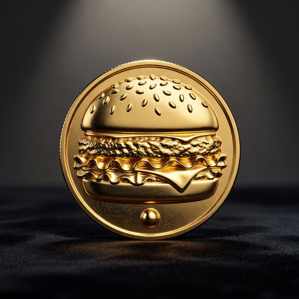Golden slot coin hamburger dropdown indicator